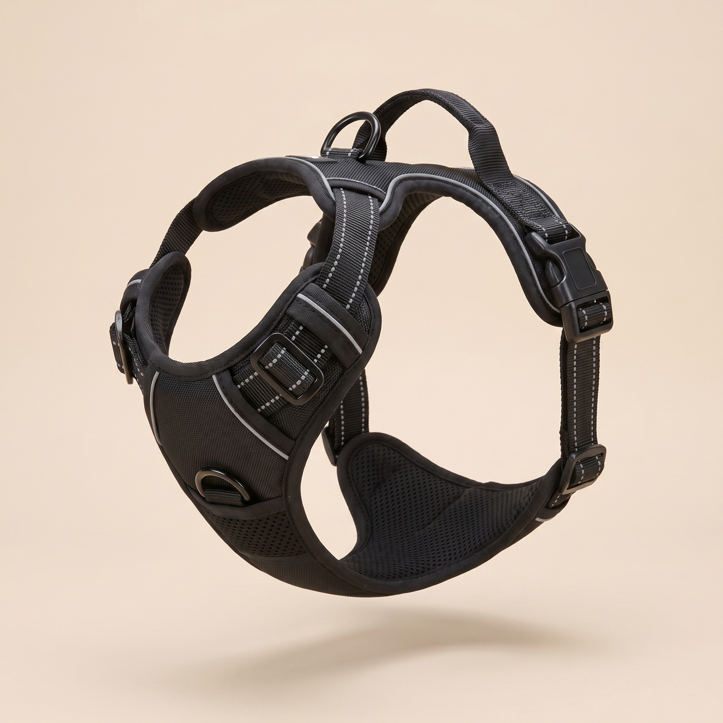 Harnais anti-traction Trentrac noir – vue produit premium