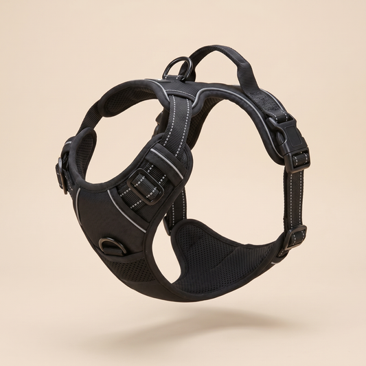 Harnais anti-traction Trentrac noir – vue produit premium